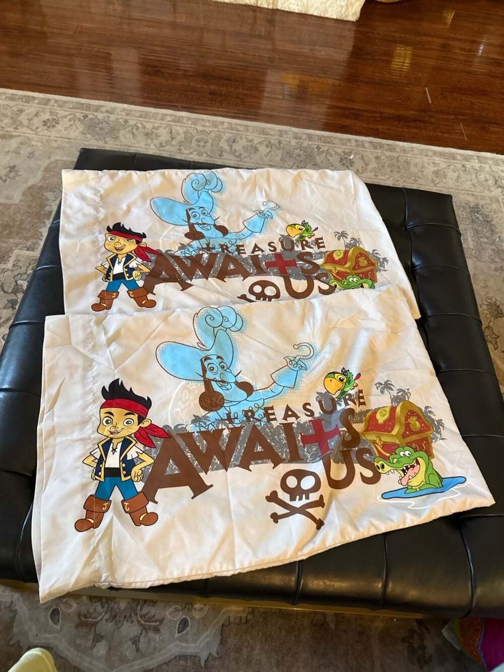 Set of 2 Disney Jake and the Neverland Pirates 'Treasure Awaits Us' Pillowcases